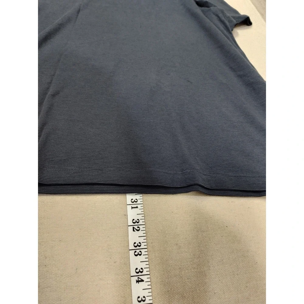 Banana Republic Luxe Touch Performance Tee Mens XXL Gray Cotton Textured T-Shirt
